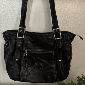 Giani Bernini Black Leather Shoulder Bag